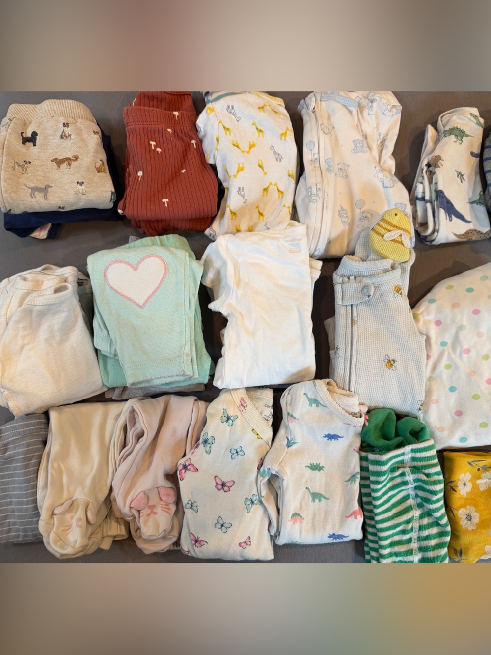 Assorted girls and boys’ Sleepwear and Outfit Bundle - Blue, pink, Yellow, Gray - Picture 2 of 4